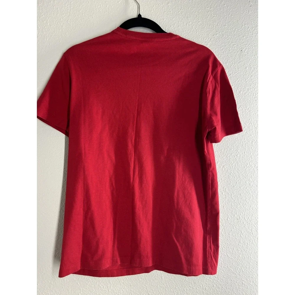 Polo Ralph Lauren Navy Blue Big Pony Number 3 Red T Shirt Mens Single Stitch SM